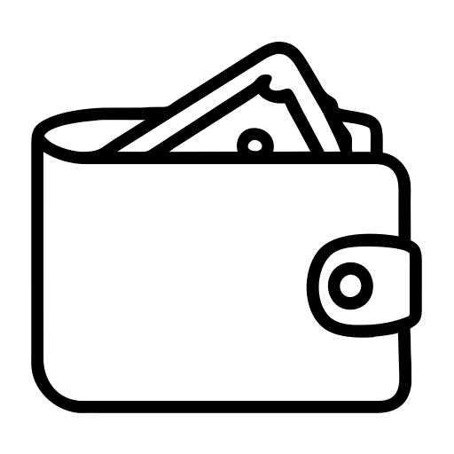 pénztárca ikon